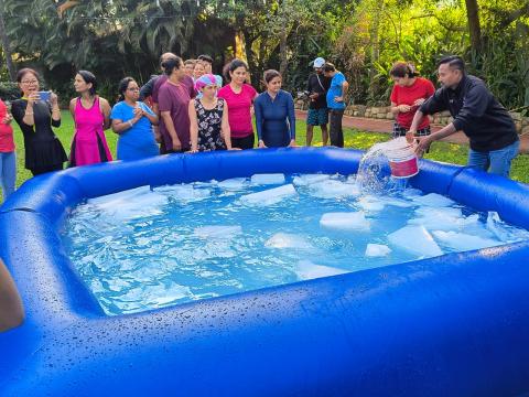 Holistic Ice bath at Manifest 2024, Goa
