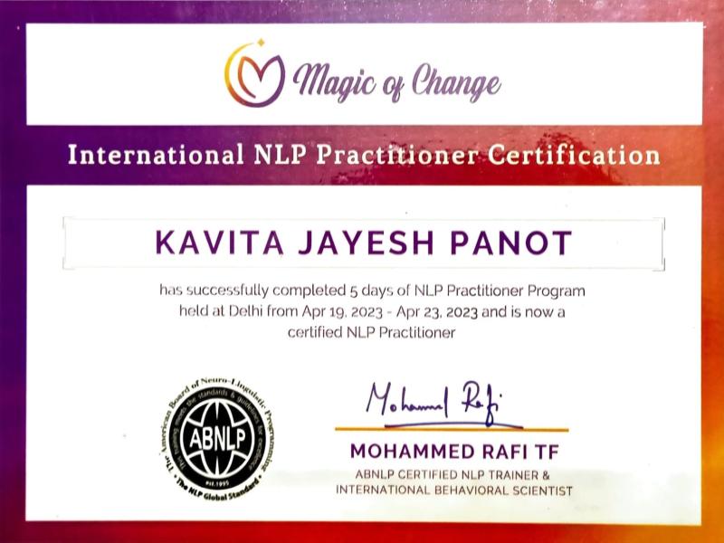 NLP Practitioner's Program, Delhi